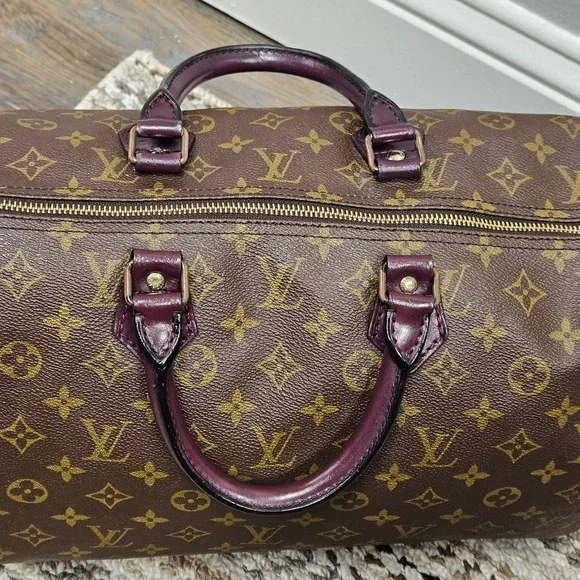 Authentic Rare 80s Louis Vuitton Speedy 40 Monogram With Lock & Key | Customized - Picture 4 of 14